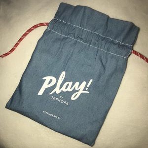 Sephora play denim cosmetics travel makeup bag